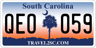 SC license plate QEO059