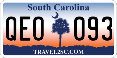 SC license plate QEO093