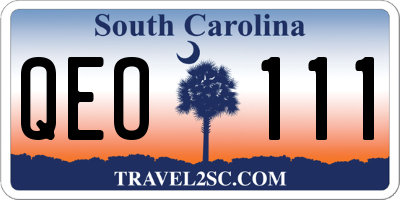 SC license plate QEO111