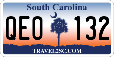 SC license plate QEO132