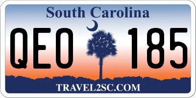 SC license plate QEO185