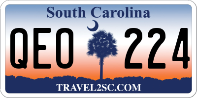 SC license plate QEO224