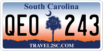 SC license plate QEO243