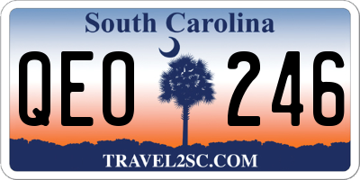 SC license plate QEO246
