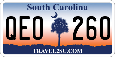 SC license plate QEO260