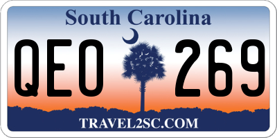SC license plate QEO269