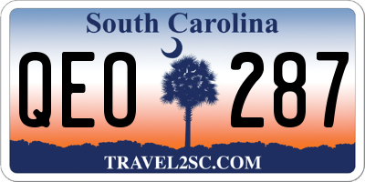 SC license plate QEO287