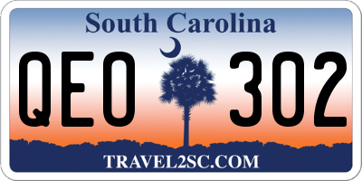 SC license plate QEO302