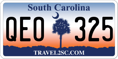 SC license plate QEO325