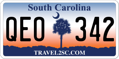 SC license plate QEO342