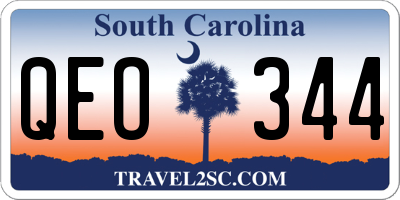 SC license plate QEO344