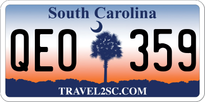 SC license plate QEO359