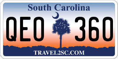 SC license plate QEO360