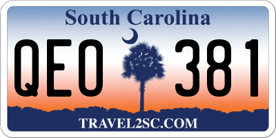 SC license plate QEO381
