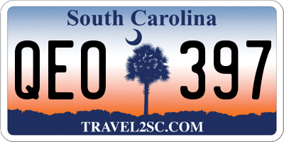 SC license plate QEO397