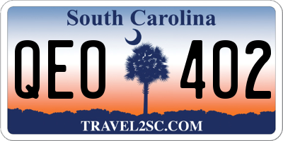 SC license plate QEO402