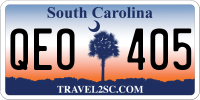 SC license plate QEO405