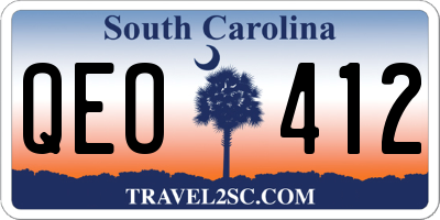 SC license plate QEO412