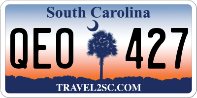SC license plate QEO427