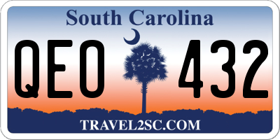 SC license plate QEO432