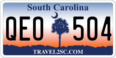 SC license plate QEO504