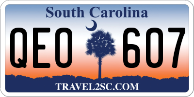 SC license plate QEO607