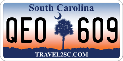 SC license plate QEO609