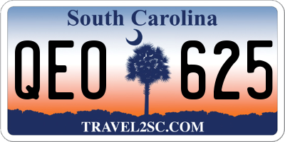 SC license plate QEO625
