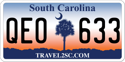 SC license plate QEO633