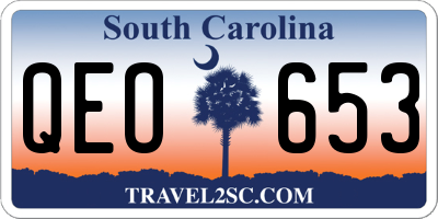 SC license plate QEO653