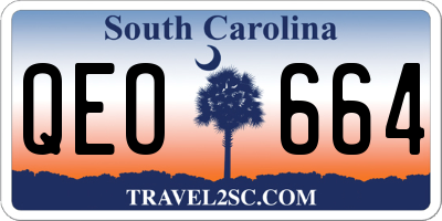 SC license plate QEO664