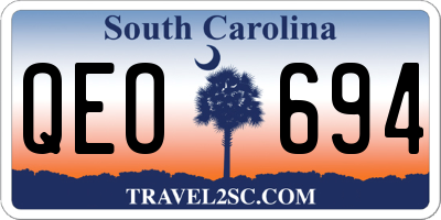 SC license plate QEO694