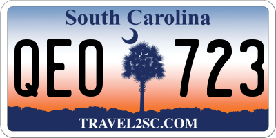 SC license plate QEO723