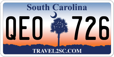 SC license plate QEO726