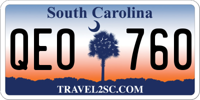 SC license plate QEO760