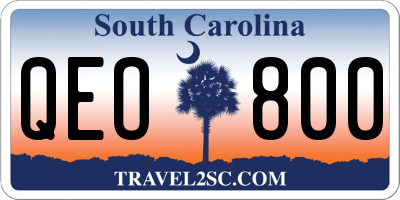 SC license plate QEO800