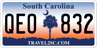 SC license plate QEO832