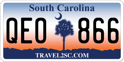 SC license plate QEO866
