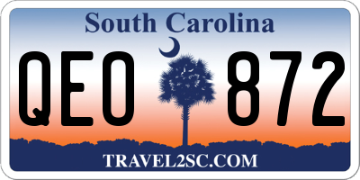 SC license plate QEO872