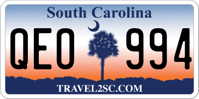 SC license plate QEO994