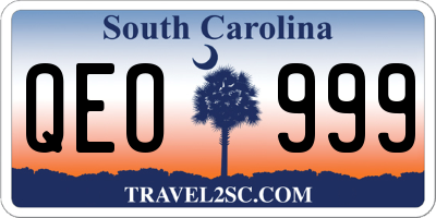 SC license plate QEO999