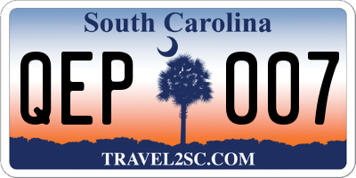 SC license plate QEP007