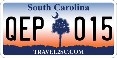 SC license plate QEP015