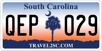SC license plate QEP029