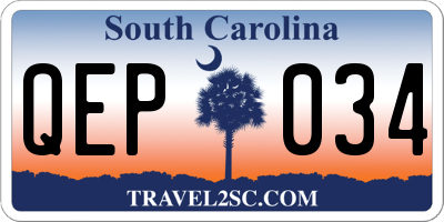 SC license plate QEP034