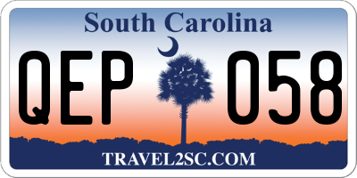 SC license plate QEP058