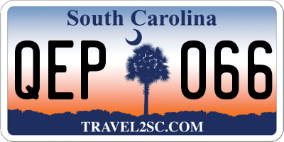 SC license plate QEP066