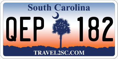 SC license plate QEP182