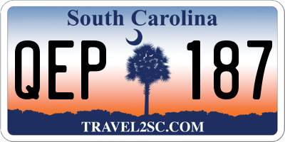 SC license plate QEP187