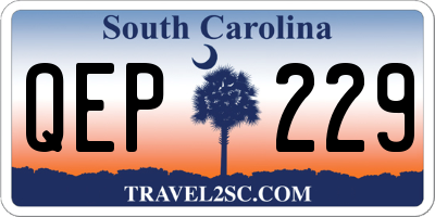 SC license plate QEP229